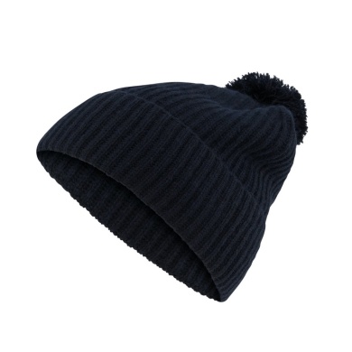 Falke Knitted Hat (Pom Pom) Unisex - Cashmere, Pom Pom - navy blue - 1 piece